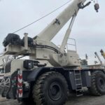 A large 2019 Terex crane on a construction site.