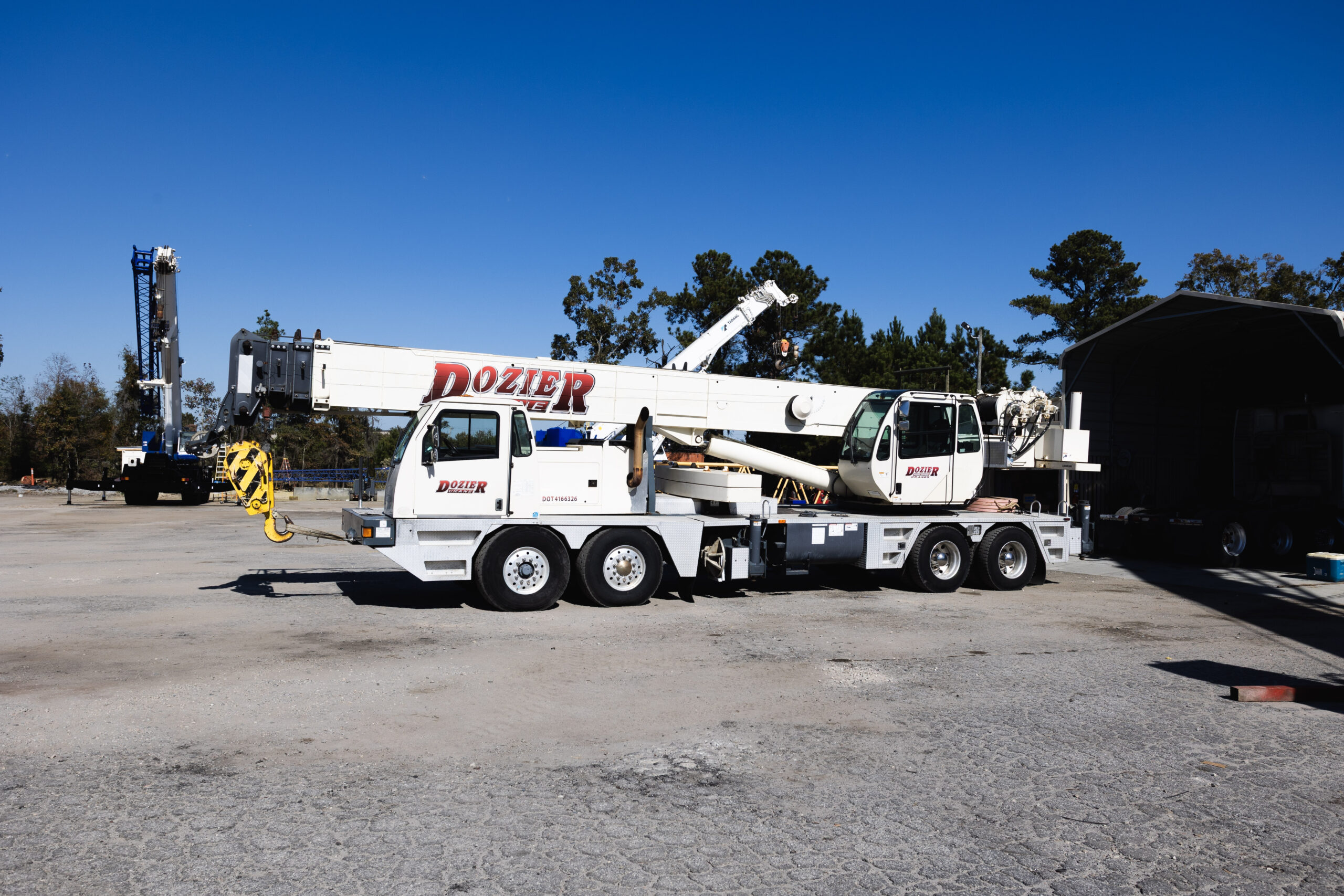 Dozier Crane Rental Equipment Crane on construction site