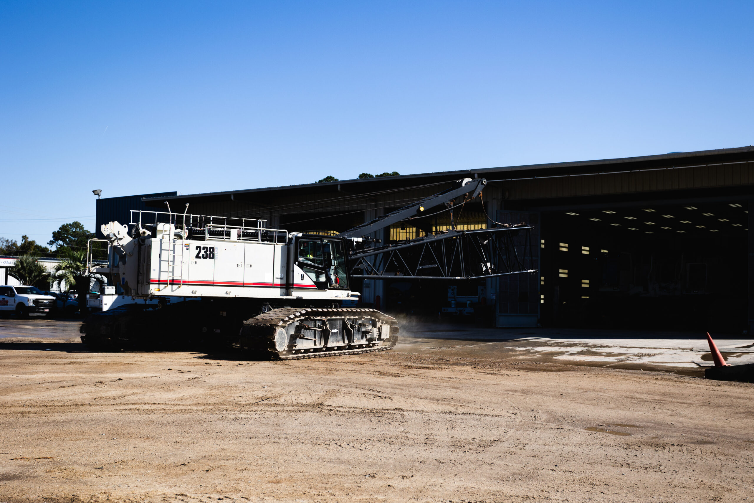 large crane on construction site