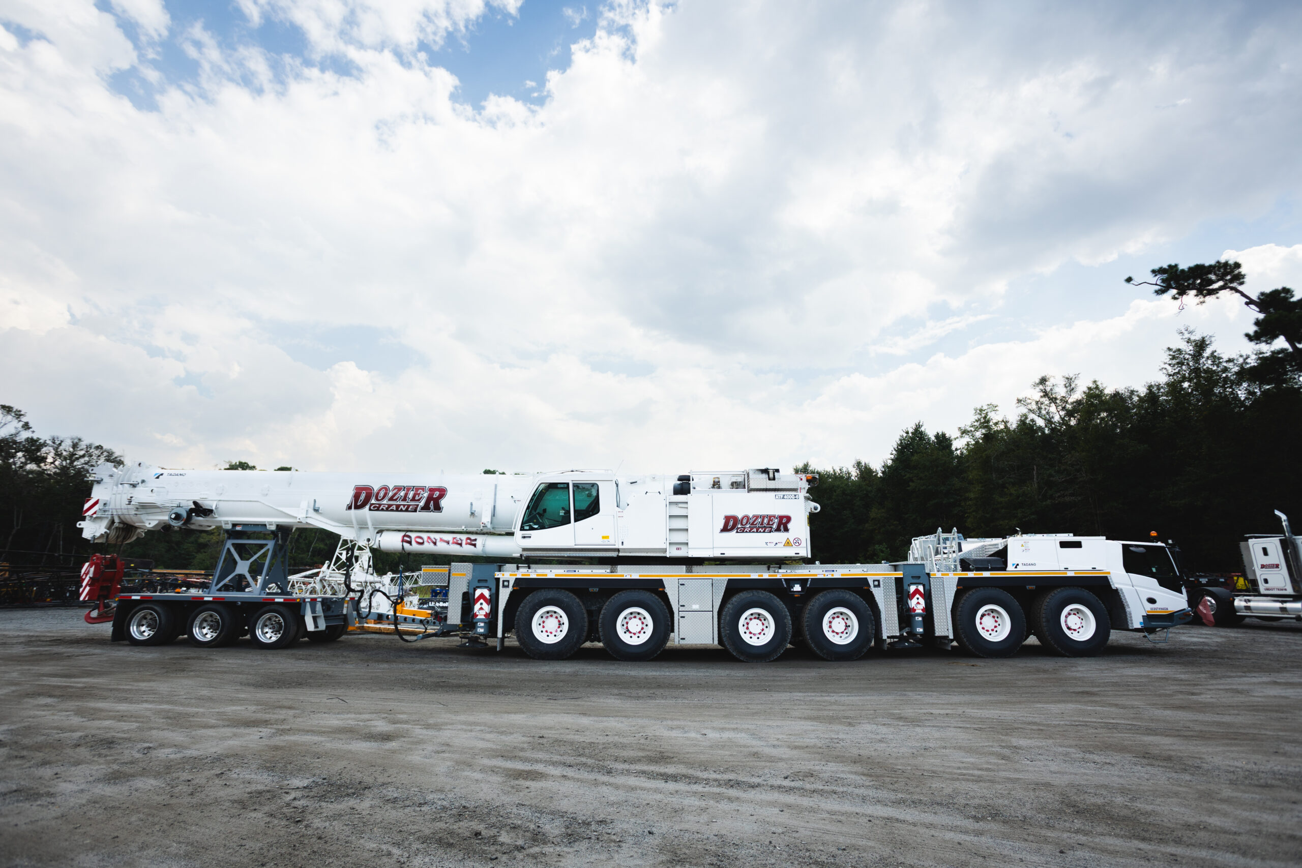 O&M crane fleet pictured at the Dozier Crane yard